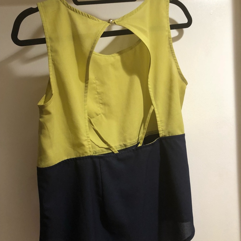 Open back, casual-dress top. Semi-transparent